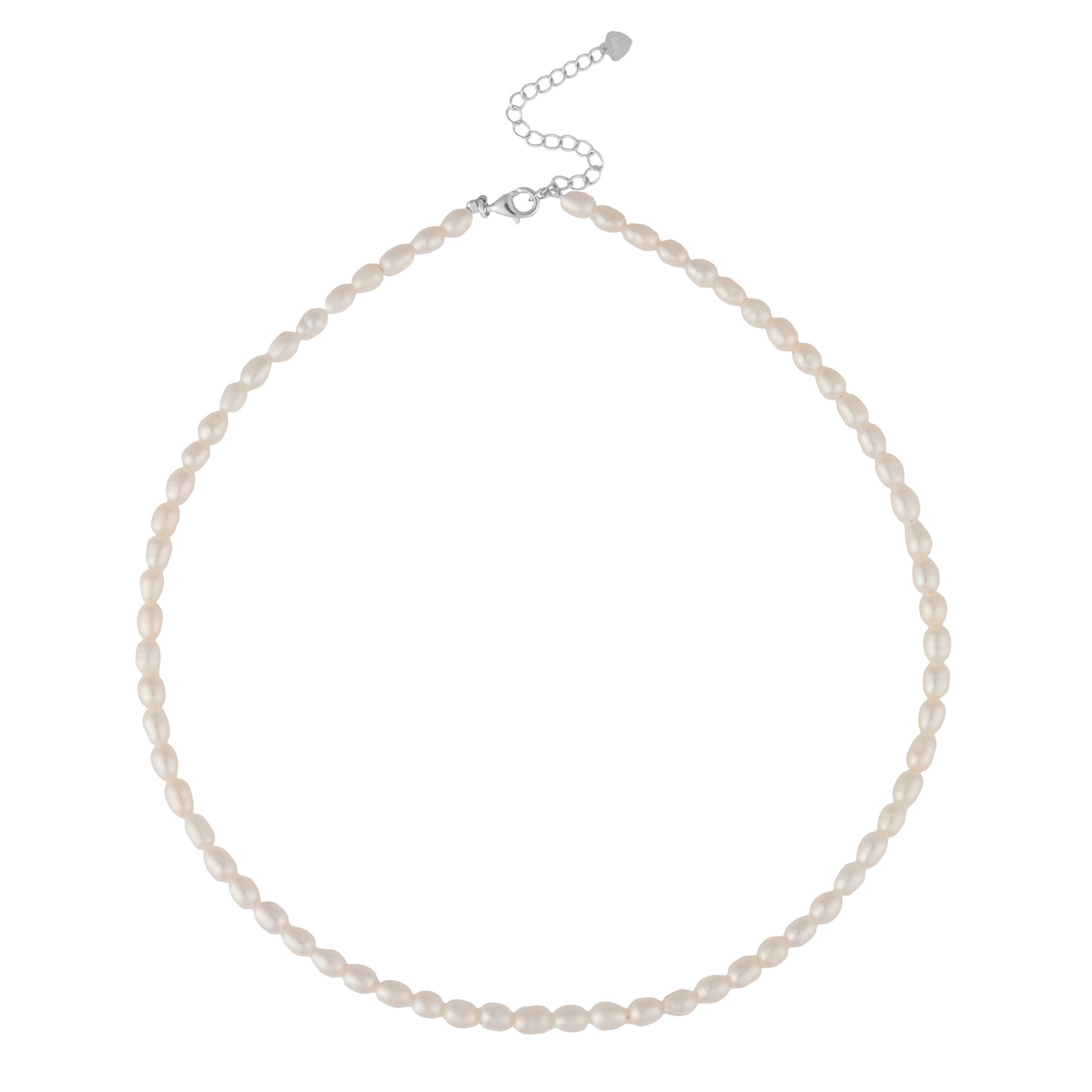 Serene Scenes The Label 925 Sterling Silver Tropics Necklace featuring freshwater pearl beads with silver clasp and extender